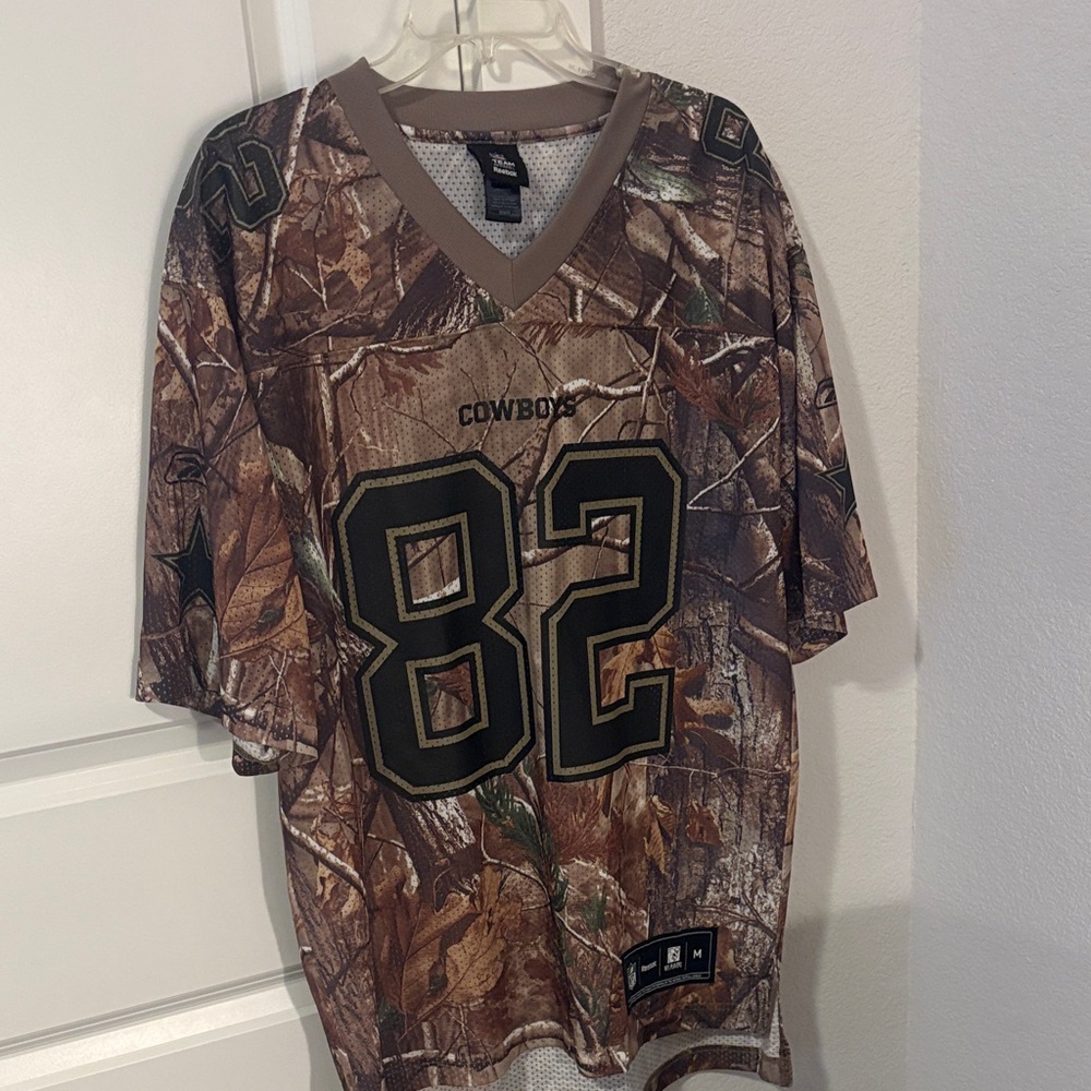 Reebok Camouflage Jersey with Brown and Green Accents.  COWBOYS/ WITTEN/82